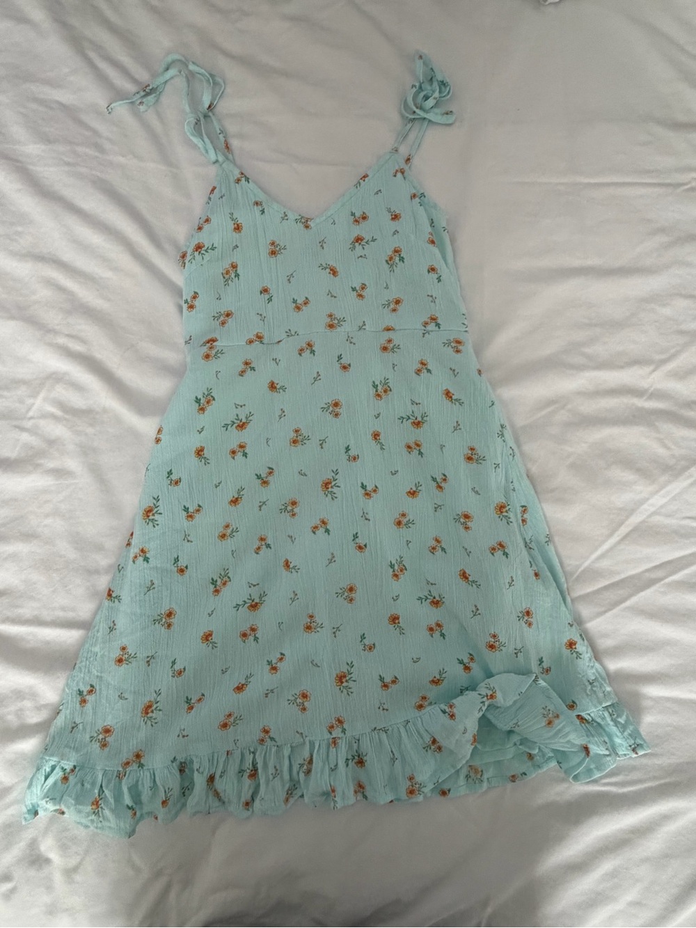 Billabong Mint Floral Tie-Strap Sundress